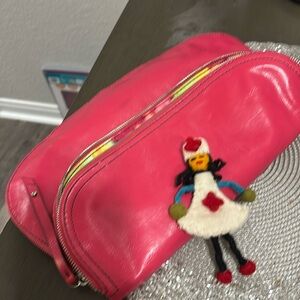 Nine West pink carry clutch